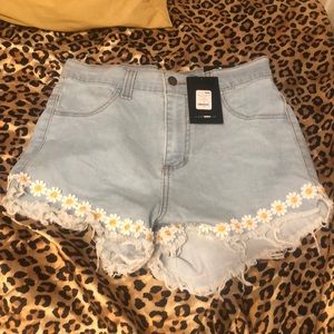 NWT Flower child high waisted shorts